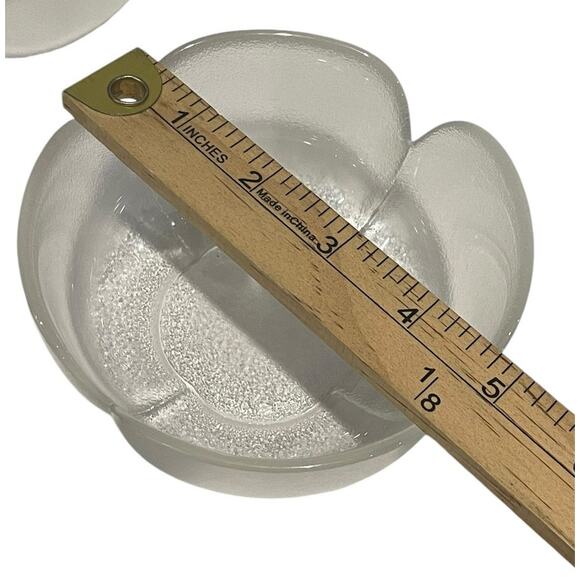 Rosenthal Studio Linie Frosted Petal Flower Bowl Dishes Crystal Signed Set of 2 - Picture 8 of 11